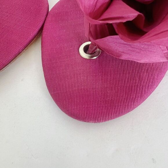 Badgely Mischka Isabel Sandal Pink Flip Flop Flower Women's Size 9 - Picture 6 of 7